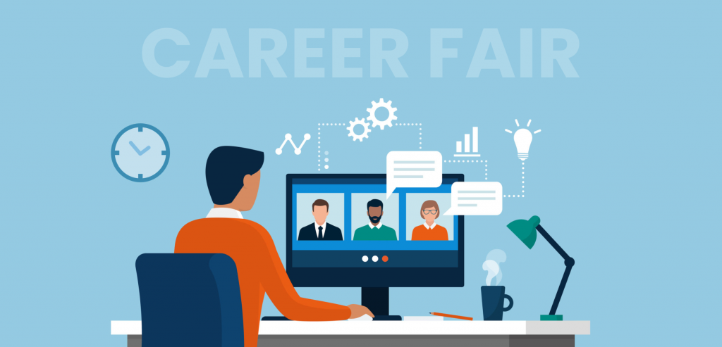 how does a virtual career fair work